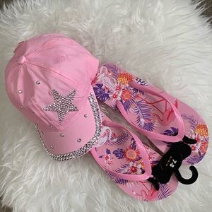 Gorgeous Star Cap ⭐️ with flip flops